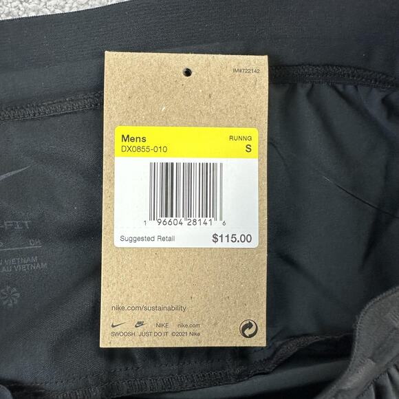 Nike Trail Pants Mens Small Black Dri-Fit Running Jogger Reflective DX0855-010 - Picture 8 of 13